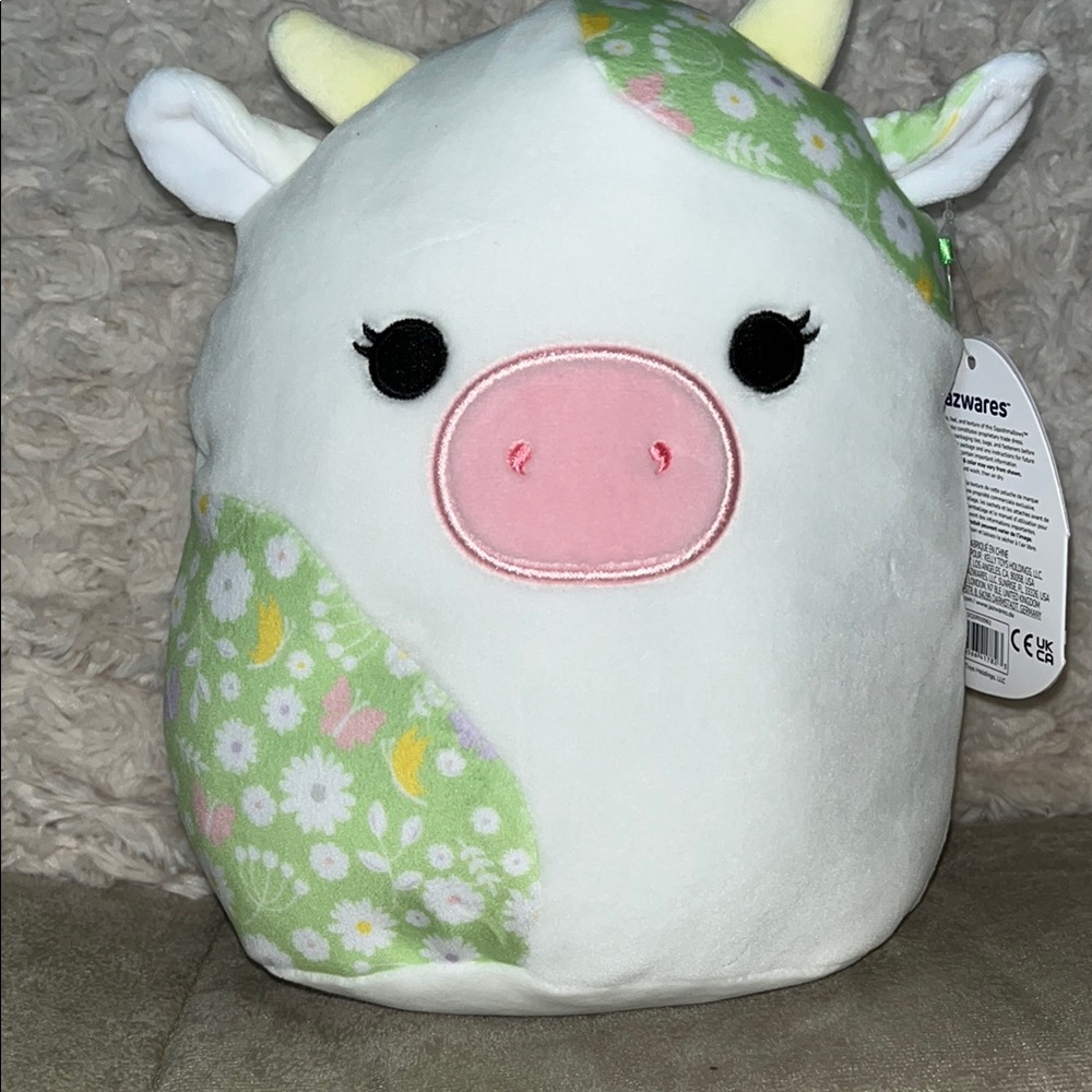 Floral Patch Cow Plush Toy